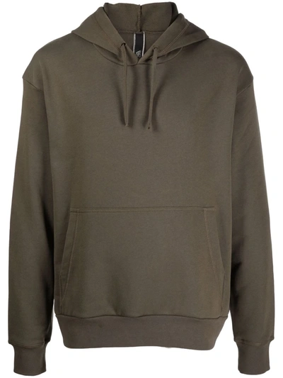 Hogan Sweatshirt With Hood Green Cotton Man In Military