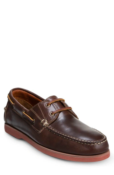 Allen Edmonds Force 10 Boat Shoe In Brown Brick