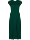 Reformation Gavin Cut-out Back Midi Dress In Green