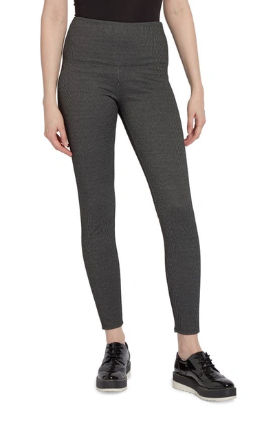 Lyssé Signature Patterned Leggings In Heathered Stripe Jacquard