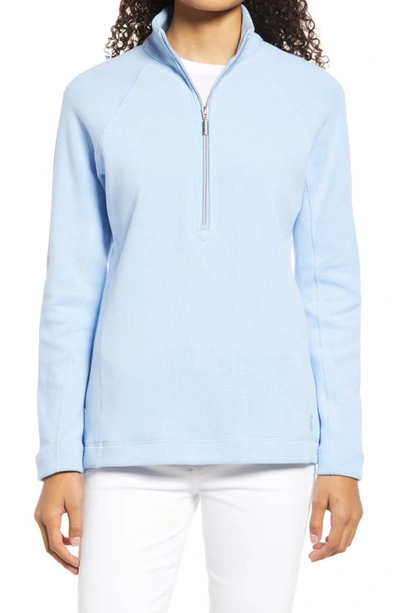 Tommy Bahama New Aruba Half Zip Pullover In Light Sky