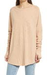 Free People We The Free Arden Extra Long Cotton Top In Raw Garnet