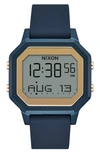 Nixon Siren Digital Watch, 36mm In Navy / Gold