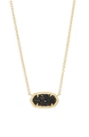 Kendra Scott Elisa Birthstone Pendant Necklace In Gold Black Drusy