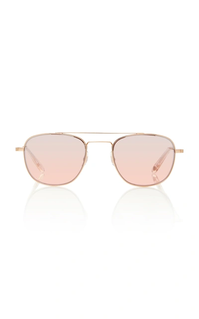 Garrett Leight Club House 50 Aviator-style Sunglasses In Pink