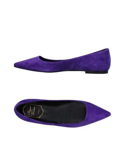 Roger Vivier Ballet Flats In Purple