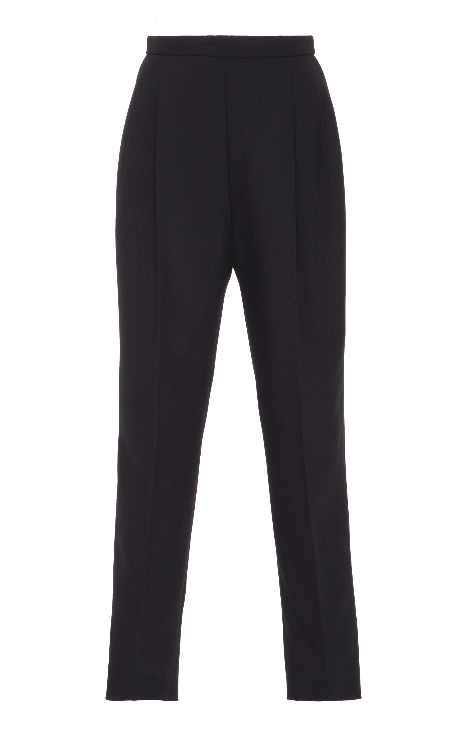 Delpozo Black Pleated High-rise Trousers | ModeSens
