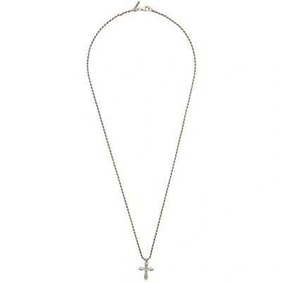 Emanuele Bicocchi Ssense Exclusive Silver Cross Necklace