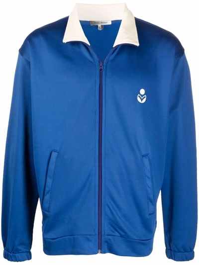 Isabel Marant Logo-print Track Jacket In Blue