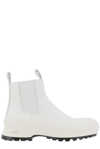Jil Sander Ridged-sole Ankle Boots In White