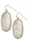 Kendra Scott Elle Filigree Drop Earrings In Gold