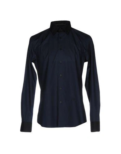 Givenchy Solid Color Shirt In Dark Blue