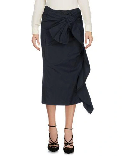 Marni 3/4 Length Skirt In Steel Grey