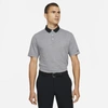Nike Dri-fit Player Men's Golf Polo In Black,brushed Silver