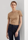 Ralph Lauren Stretch Cotton T-shirt In Classic Camel