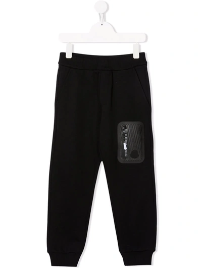 Moncler Black Sweatpant For Kids With Logo