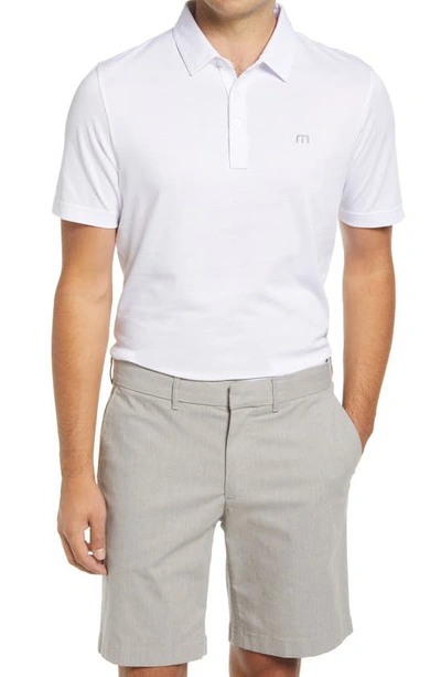 Travismathew Travis Mathew The Zinna Slub Pique Polo In White