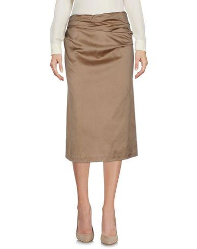Dries Van Noten 3/4 Length Skirts In Khaki
