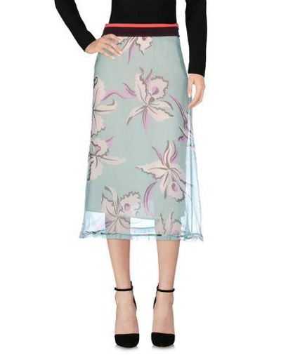 Marni 3/4 Length Skirts In Light Green