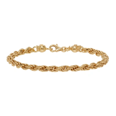 Emanuele Bicocchi Ssense Exclusive Gold Rope Chain Bracelet