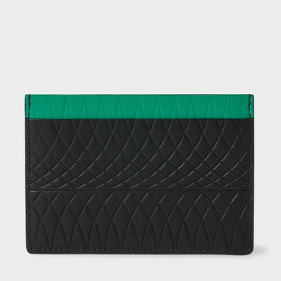 Paul Smith No.9 - Black Leather Card Holder With Multi-coloured Card Slots