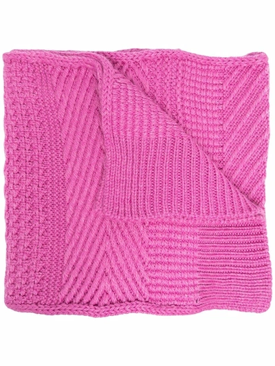 Isabel Marant Bufanda Chunky Knit Scarf In Pink