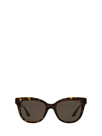 Versace Eyewear Medusa Embellished Sunglasses In Brown