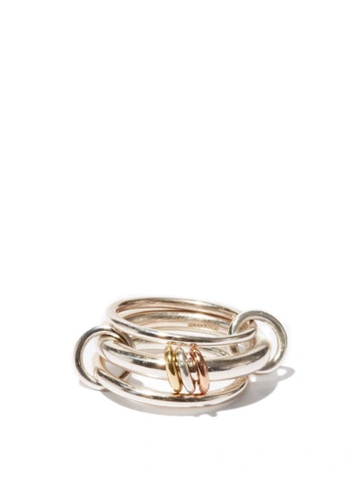 Spinelli Kilcollin Gemini Silver, Rose-gold & Yellow-gold Ring