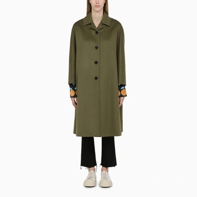 Marni Green Single-breasted Coat