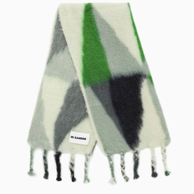 Jil Sander Colour-block Print Scarf In Multicolor