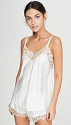 Flora Nikrooz Gabby Charmeuse Cami And Tap Shorts With Lace In Ivory