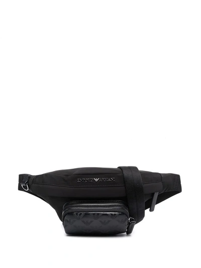 Emporio Armani Logo-plaque Belt Bag In Black
