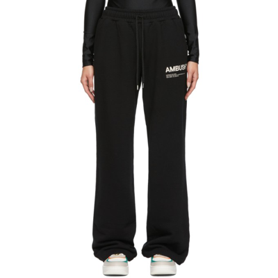 Ambush Logo-print Fleece Track Pants In Black