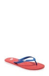 Nike On Deck Flip Flop Sandal In University Red/white