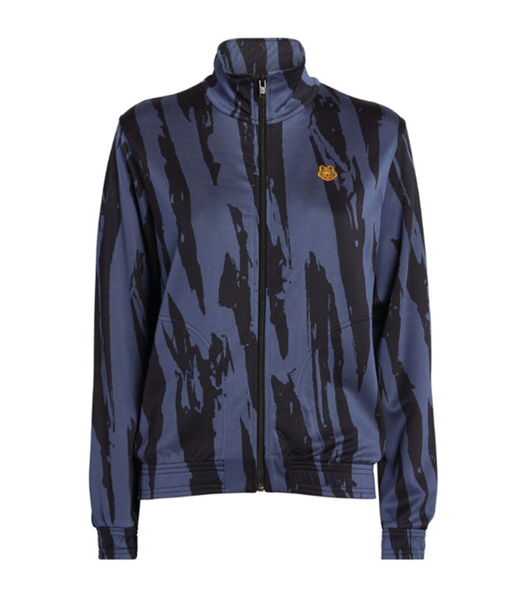 Kenzo Patterned Track Jacket In Blue | ModeSens