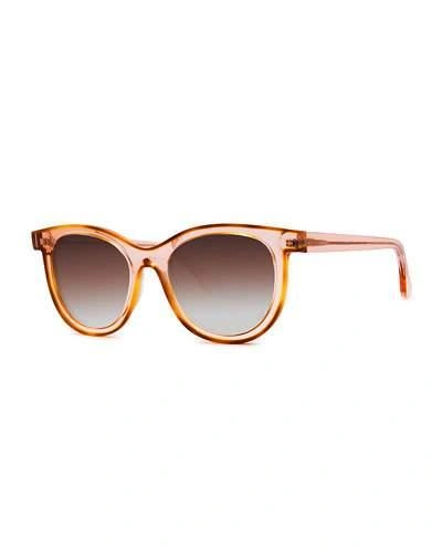 Thierry Lasry Vacancy Transparent Gradient Sunglasses, Pink Pattern