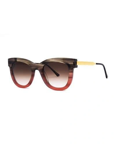 Thierry Lasry Sexxxy Ombre Acetate/metal Sunglasses, Brown Pattern