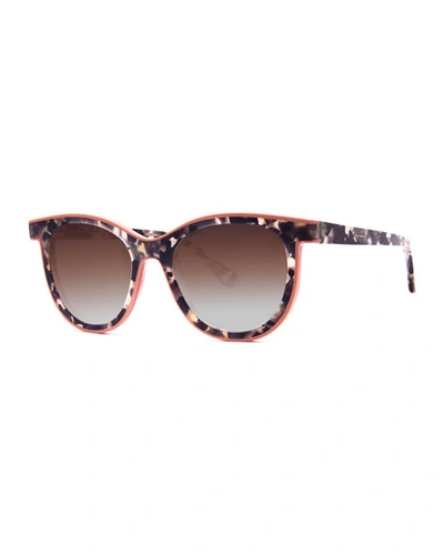 Thierry Lasry Vacancy Two-tone Gradient Sunglasses, White Pattern