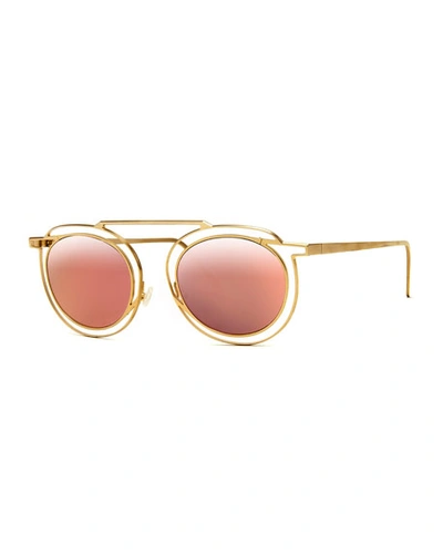 Thierry Lasry Potentially Cutout Round Sunglasses, Pink