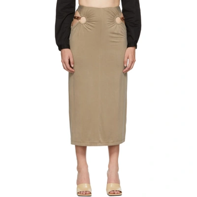 Dion Lee Beige Horse Bit Skirt