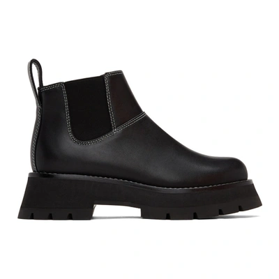 3.1 Phillip Lim Black Short Lug Sole Kate Chelsea Boots