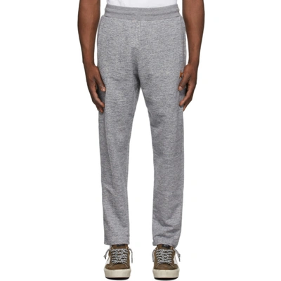 Golden Goose Melange Gray Doro Star Collection Jogging Pants With Gold Star On The Fron In Grey