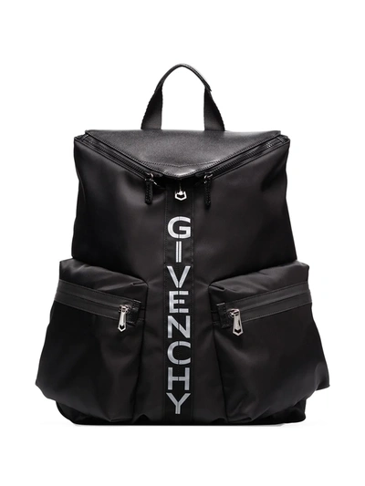 Givenchy Black Spectre Logo Print Backpack | ModeSens