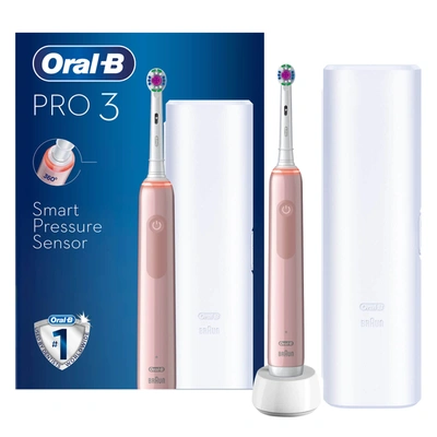 Oral B Oral-b Pro 3 - 3500 - Pink Electric Toothbrush Designed By Braun