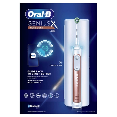 Oral B Oral-b Genius X Rose Gold Electric Toothbrush Designed By Braun