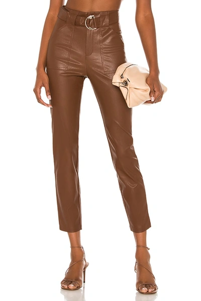 Superdown Chanice Buckle Pant In Chocolate Brown