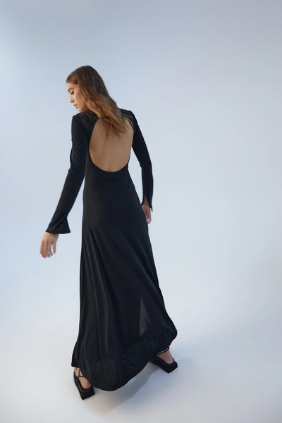 Lita Couture Open Back Dress With Side Split