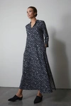 N Natori Natori Wild Instinct Caftan Dress In Charcoal Animal