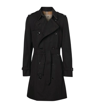 Burberry The Mid-length Chelsea Heritage Trench Coat In Black