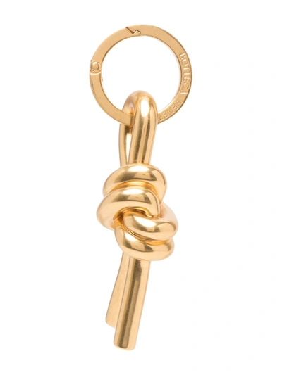 Bottega Veneta Knot Detail Keyring In Gold | ModeSens